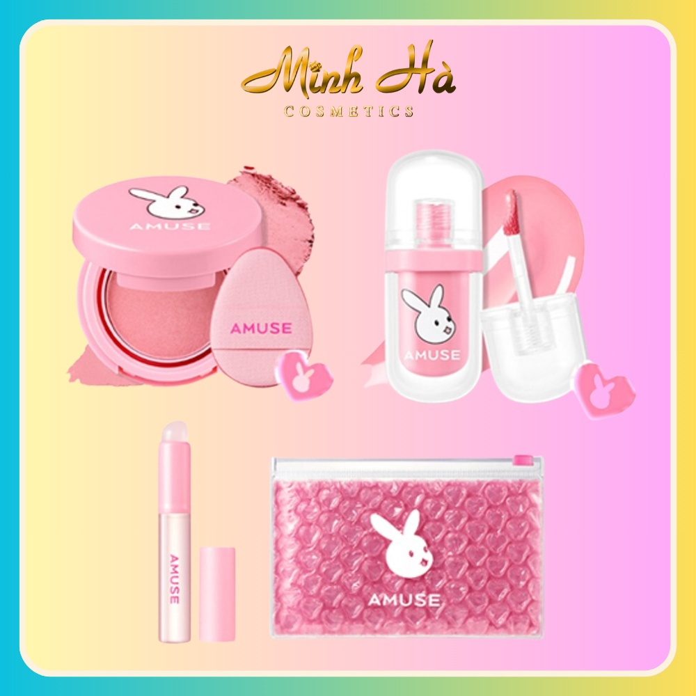 Set son và má hồng Amuse Bunny Tongue Limited thêm vẻ hồng hào rực rỡ cho khuôn mặt