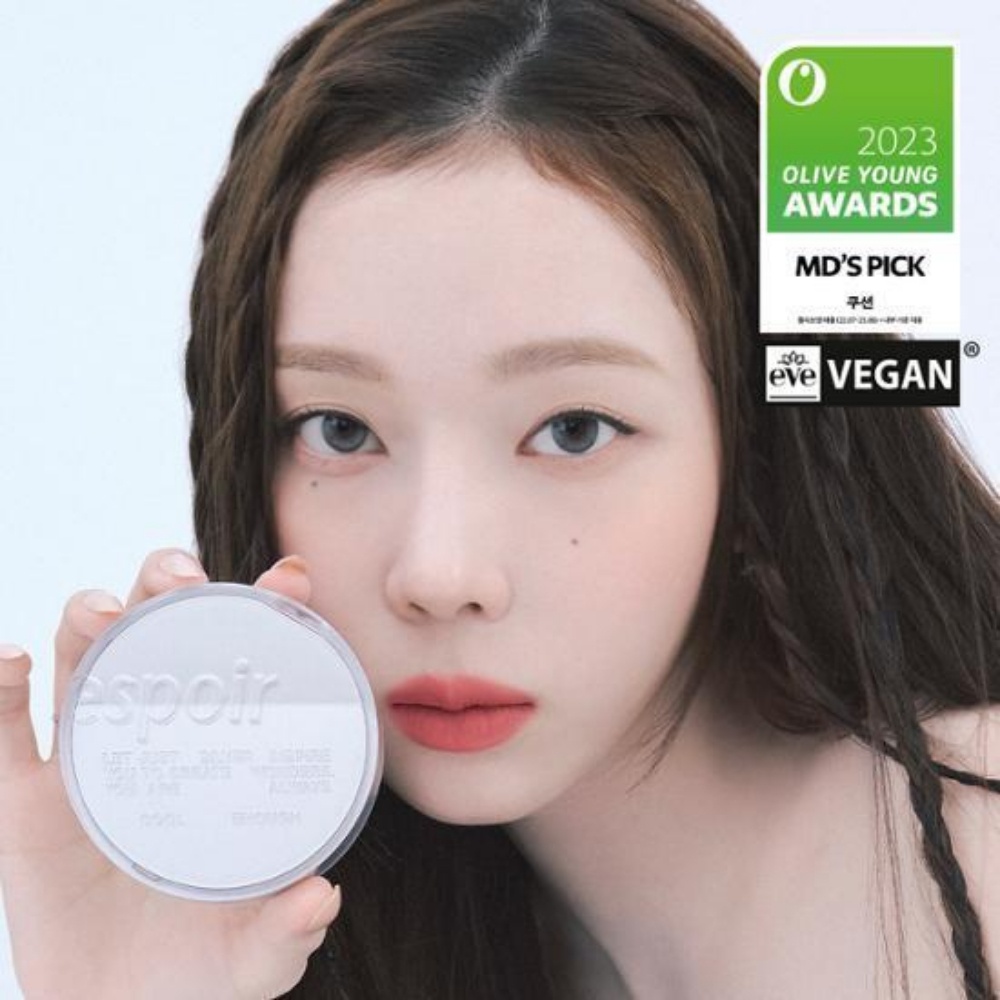 Phấn nước Espoir Pro Tailor Be Velvet Cover Cushion New Class SPF 34 PA++ 13g Tone 21 Cool & Chill Edition (màu xám)