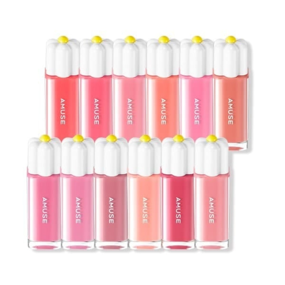 Son tint bóng AMUSE Dewy Tint 4g hoa cúc thuần chay độ bóng vừa phải