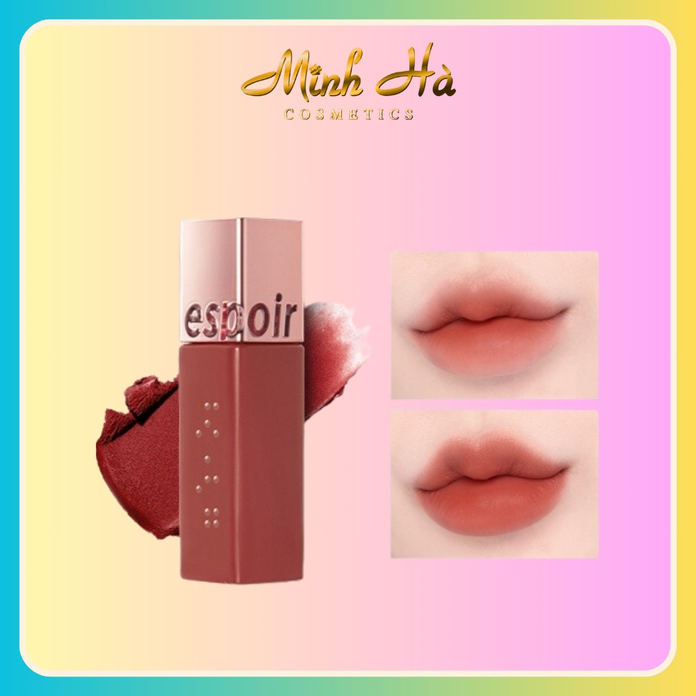Son kem lì Espoir Couture Lip Tint Pure Velvet 7.5g lên màu chuẩn bám màu tốt