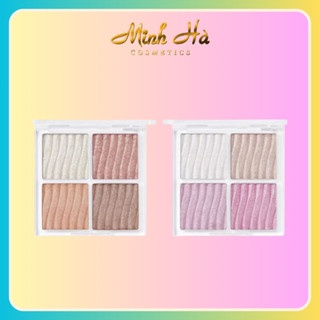 Bảng phấn Highlight 4 ô Wakemake Glow Palette 7.8g chất phấn mịn lì lâu trôi