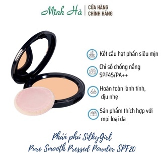 Phấn phủ SilkyGirl Pure Smooth SPF20 10g trang điểm mịn da, che phủ mọi khuyết điểm trên làn da