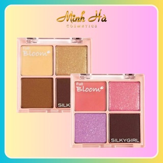 Phấn mắt 4 ô Silkygirl Full Bloom Shadow Quad 6.4g chất phấn mềm mịn bám màu tốt