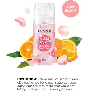Xịt thơm Silkygirl Fragrance Mist Hair And Body 50ml cho cơ thể tỏa mùi hương ngọt ngào