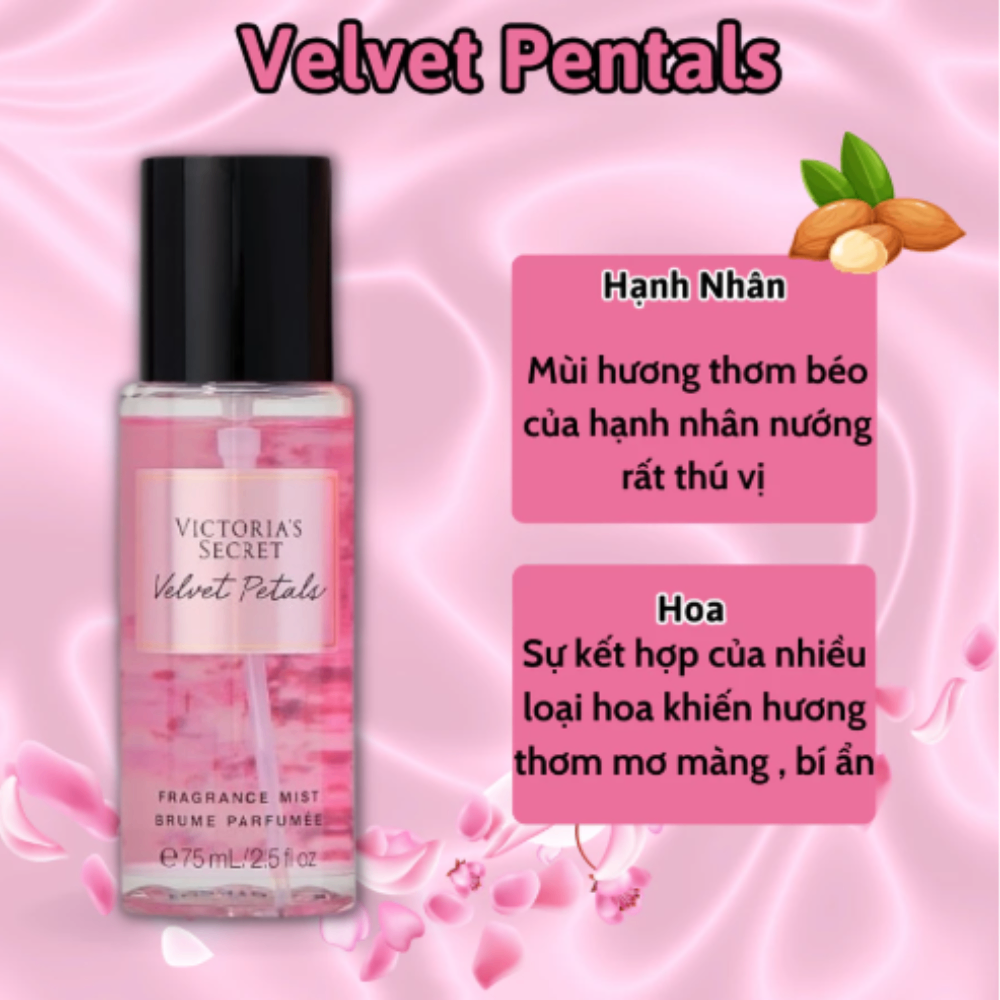 Xịt thơm Victoria's Secret Fragrance Mist 75/250ml hương thơm quyến rũ lưu hương lâu