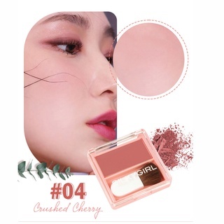 Phấn má hồng Silkygirl Blush Hour 3g kèm chổi hộp phấn vuông vức màu sắc thời thượng