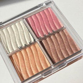 Bảng phấn Highlight 4 ô Wakemake Glow Palette 7.8g chất phấn mịn lì lâu trôi