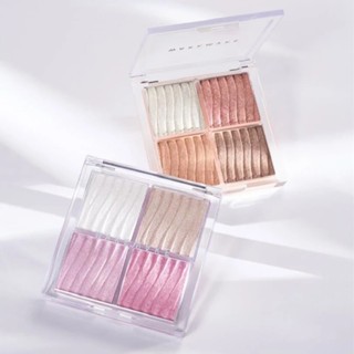Bảng phấn Highlight 4 ô Wakemake Glow Palette 7.8g chất phấn mịn lì lâu trôi