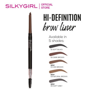 Chì kẻ mày SilkyGirl Hi Definition Brow Liner 0.35g chì kẻ mày 2 đầu giúp định hình chân mày rõ nét