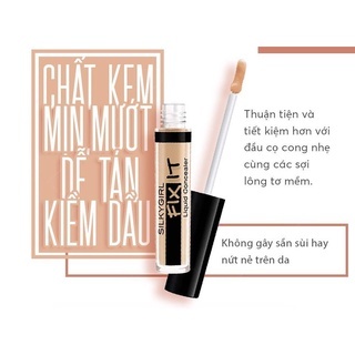 Che khuyết điểm Silkygirl Fix It Liquid Concealer 2ml lớp nền mịn mượt hoàn hảo không tì vết
