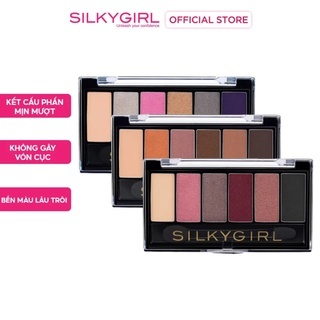 Phấn mắt Silkygirl Truly Nude Eye Shadow Palette 6 ô - màu 03 Sandy 6g cho đôi mắt thêm