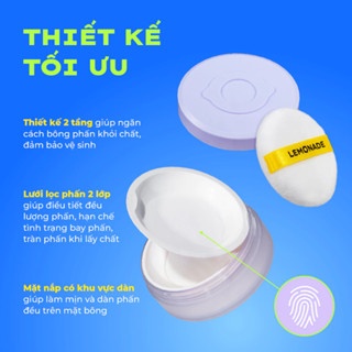 Phấn phủ bột Lemonade Supermatte No Makeup Loose Powder 9g nhẹ tênh, siêu kiềm dầu