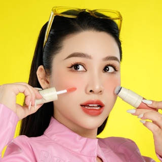 Phấn má kem Lemonade Perfect Couple Blush 5 years 8.5g finish mịn lì bền màu kèm cọ tiện dụng