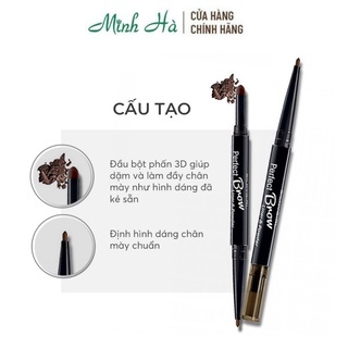 Chì kẻ mày Silkygirl Perfect Brow Liner & Powder chì kẻ mày 2 đầu 0.5g lên màu tự nhiên chuẩn mịn