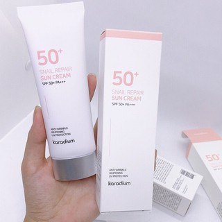 Kem chống nắng Karadium Snail Repair Sun Cream SPF 50+ PA+++ 70g dưỡng trắng và giảm vết nhăn