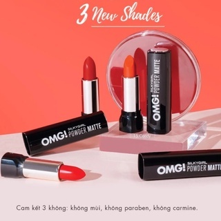 Son thỏi SilkyGirl OMG Powder Matte 3.5g son lì lên màu chuẩn mịn