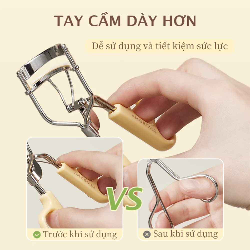 Bấm mi AMORTALS Curling Eyelash Curler uốn mi tự nhiên giữ dáng lâu dễ dùng