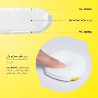 Bộ 2 bông phấn phủ Lemonade Loose Powder Puff Set giúp lớp nền mỏng nhẹ tự nhiên