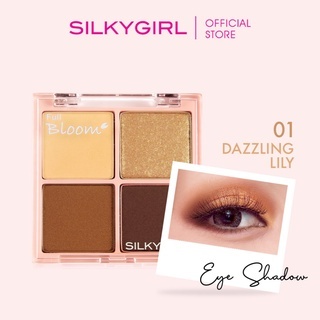 Phấn mắt 4 ô Silkygirl Full Bloom Shadow Quad 6.4g chất phấn mềm mịn bám màu tốt