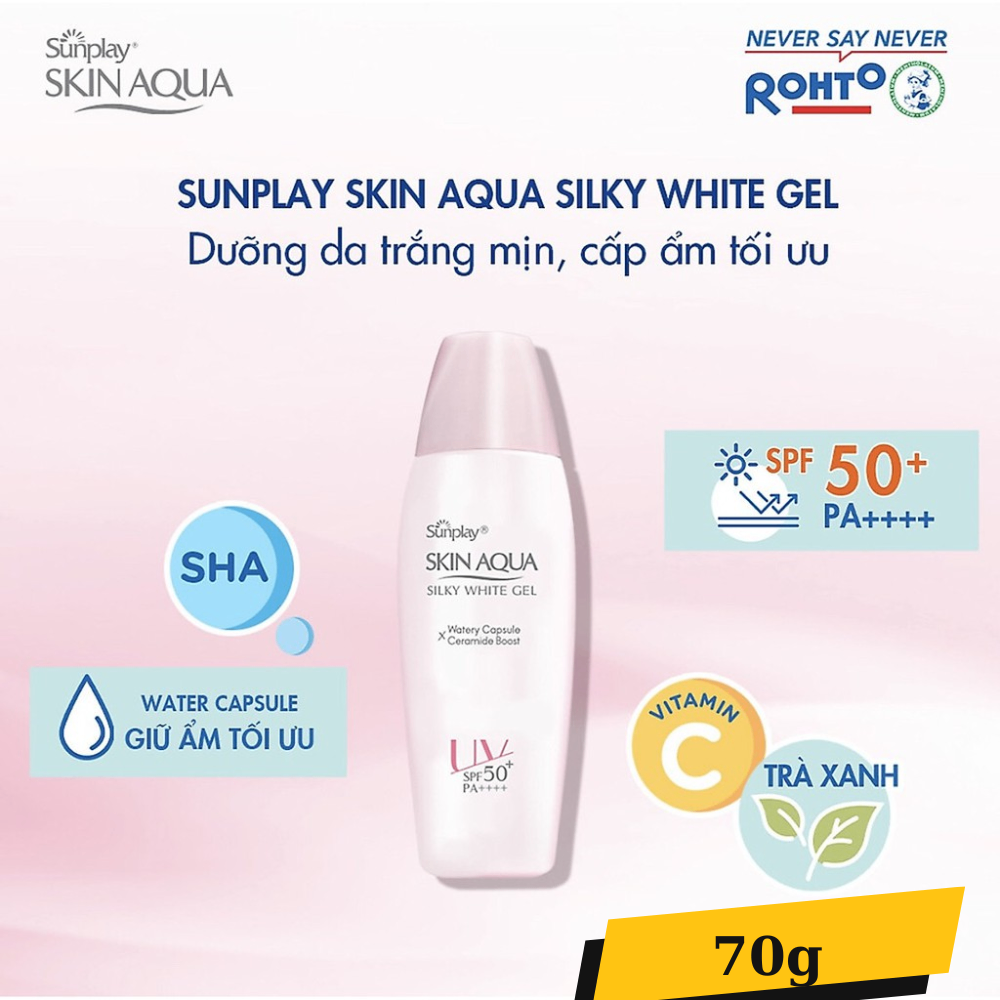 Kem chống nắng Skin Aqua SPF50+ PA++++ 25g/55g các loại kiểm soát nhờn và dưỡng da sáng mịn