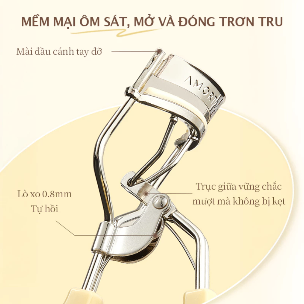 Bấm mi AMORTALS Curling Eyelash Curler uốn mi tự nhiên giữ dáng lâu dễ dùng