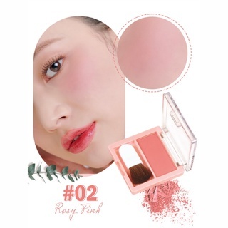Phấn má hồng Silkygirl Blush Hour 3g kèm chổi hộp phấn vuông vức màu sắc thời thượng