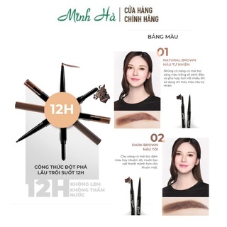 Chì kẻ mày Silkygirl Perfect Brow Liner & Powder chì kẻ mày 2 đầu 0.5g lên màu tự nhiên chuẩn mịn