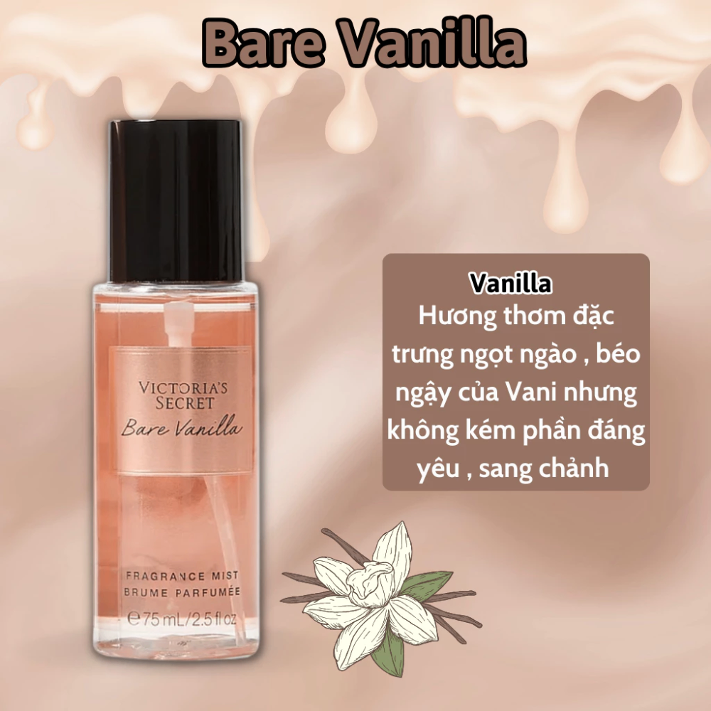 Xịt thơm Victoria's Secret Fragrance Mist 75/250ml hương thơm quyến rũ lưu hương lâu