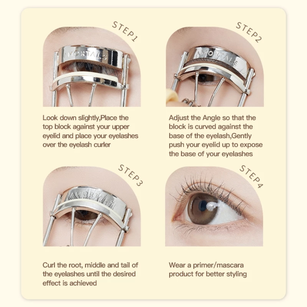 Bấm mi AMORTALS Curling Eyelash Curler uốn mi tự nhiên giữ dáng lâu dễ dùng