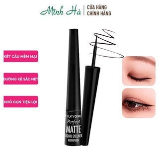 Kẻ mắt nước SilkyGirl Perfect Matte Liquid Eyeliner 01 Matte Black 2.5ml nhỏ gọn lâu trôi