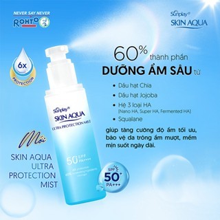 Xịt chống nắng Skin Aqua Ultra Protection Mist 60ml chống nắng hiệu quả