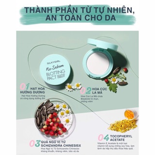 Phấn phủ dạng nén SilkyGirll No-Sebum Blotting Pact 7g 01 Natural kiềm dầu và che phủ khuyết điểm