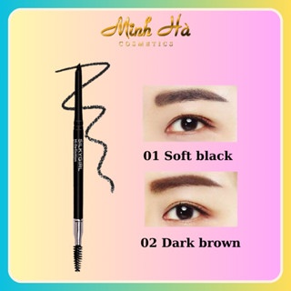 Chì kẻ mày SilkyGirl Hi Definition Brow Liner 0.35g chì kẻ mày 2 đầu giúp định hình chân mày rõ nét