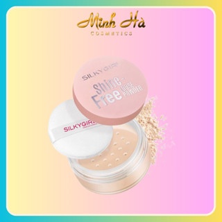Phấn phủ Silkygirl Shine Free Loose Powder 8g dạng bột kiềm dầu