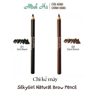 Chì kẻ mày Silkygirl Natural Brow Pencil 1.14g cho hàng chân mày thêm đẹp cuốn hút và nổi bật