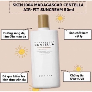 Kem chống nắng Skin1004 Madagascar Centella Air Fit Suncream SPF50+ PA++++ 20/50ml với chiết xuất rau má