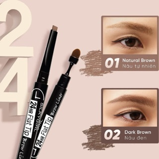 Chì kẻ mày Silkygirl Flat Tip Brow Liner hai đầu lâu trôi 24hr 0.15g điều chỉnh độ đậm nhạt và làm đều màu lông mày