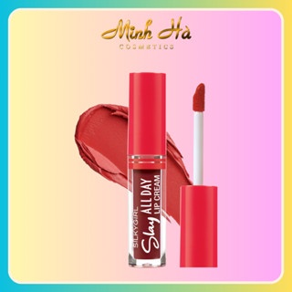 Son kem lì Silkygirl Slay All Day Lip Cream 2ml chất son mịn mướt lên màu chuẩn