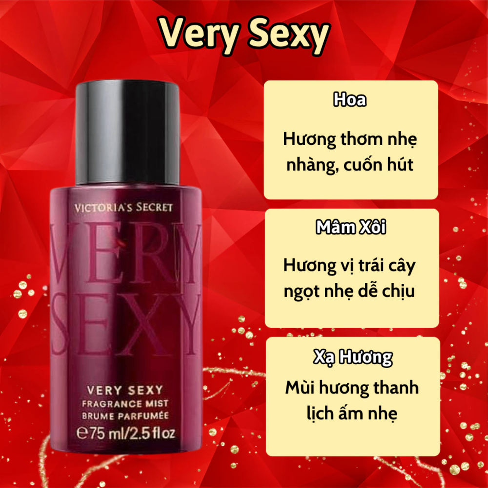 Xịt thơm Victoria's Secret Fragrance Mist 75/250ml hương thơm quyến rũ lưu hương lâu