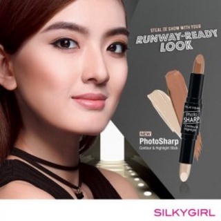Bút tạo khối 2 đầu SilkyGirl Photo Sharp Contour & Higglight 8g tạo hiệu ứng bắt sáng cho khuôn mặt