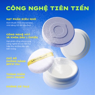 Phấn phủ bột Lemonade Supermatte No Makeup Loose Powder 9g nhẹ tênh, siêu kiềm dầu
