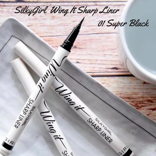 Bút dạ kẻ mắt SilkyGirl Wing It Sharp Liner 01 Super Black 0.5g cho đôi mắt thêm sắc nét