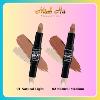 Bút tạo khối 2 đầu SilkyGirl Photo Sharp Contour & Higglight 8g tạo hiệu ứng bắt sáng cho khuôn mặt