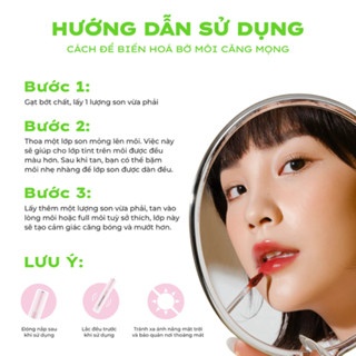 Son tint bóng Lemonade Mirror Mirror Water Tint Version 2 4g bền màu lâu trôi kết cấu mỏng nhẹ