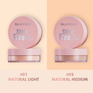 Phấn phủ Silkygirl Shine Free Loose Powder 8g dạng bột kiềm dầu