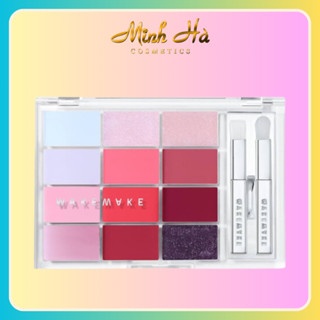 Bảng son Wakemake Soft Coloring Lip Palete 12g màu sắc tươi mới phù hợp với các tông trang điểm khác nhau