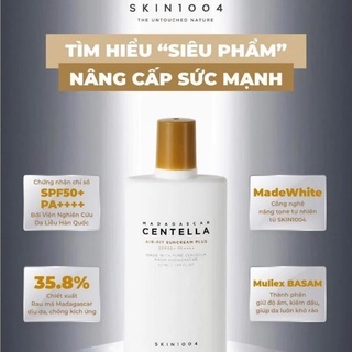 Kem chống nắng Skin1004 Madagascar Centella Air Fit Suncream SPF50+ PA++++ 20/50ml với chiết xuất rau má