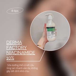 Kem dưỡng toàn thân Derma Factory Niacinamide 10% Body Lotion 300ml cấp ẩm dưỡng trắng