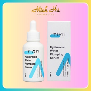 Tinh chất dưỡng ẩm cấp nước Tiam Hyaluronic Water Plumping Serum 40ml cấp ẩm sáng da phục hồi da