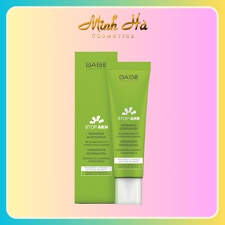 Kem dưỡng phục hồi da mụn BABE Stop AKN Hidratante Repairing Moisturiser 50ml cung cấp độ ẩm ngăn ngừa mụn